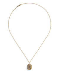 Petoskey Pendant Necklace with Pavé Diamond Bail
