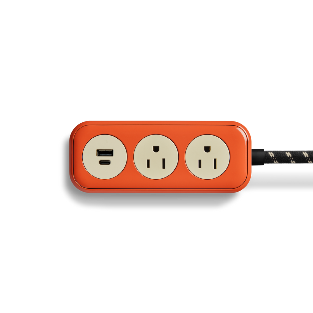 2 Port Power Supply - Tangerine