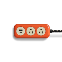 2 Port Power Supply - Tangerine