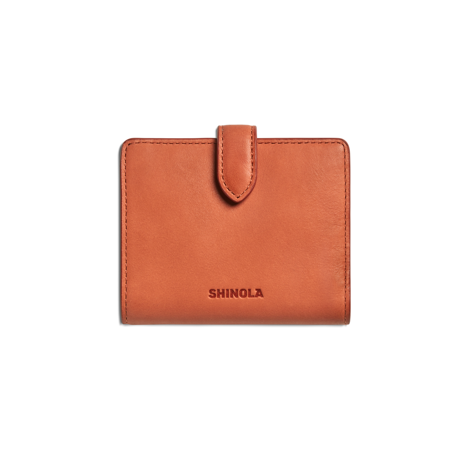 シャリーナ Small Snap Wallet - Rust