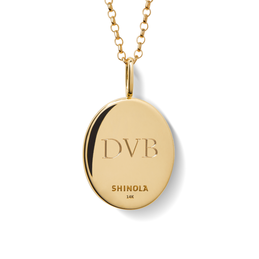Diamond Pave Petoskey Necklace - Yellow Gold