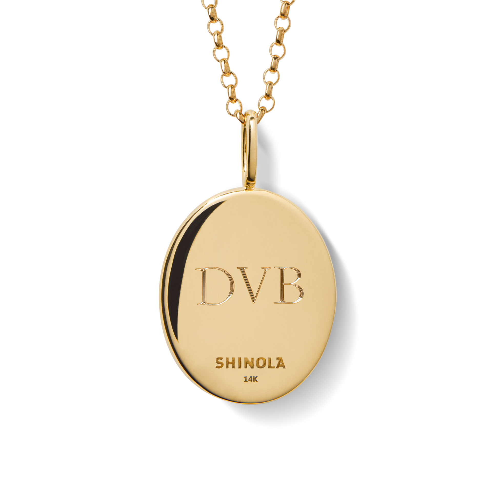 Diamond Pave Petoskey Necklace - Yellow Gold