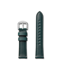 20mm Leather Watch Strap - Forest Green