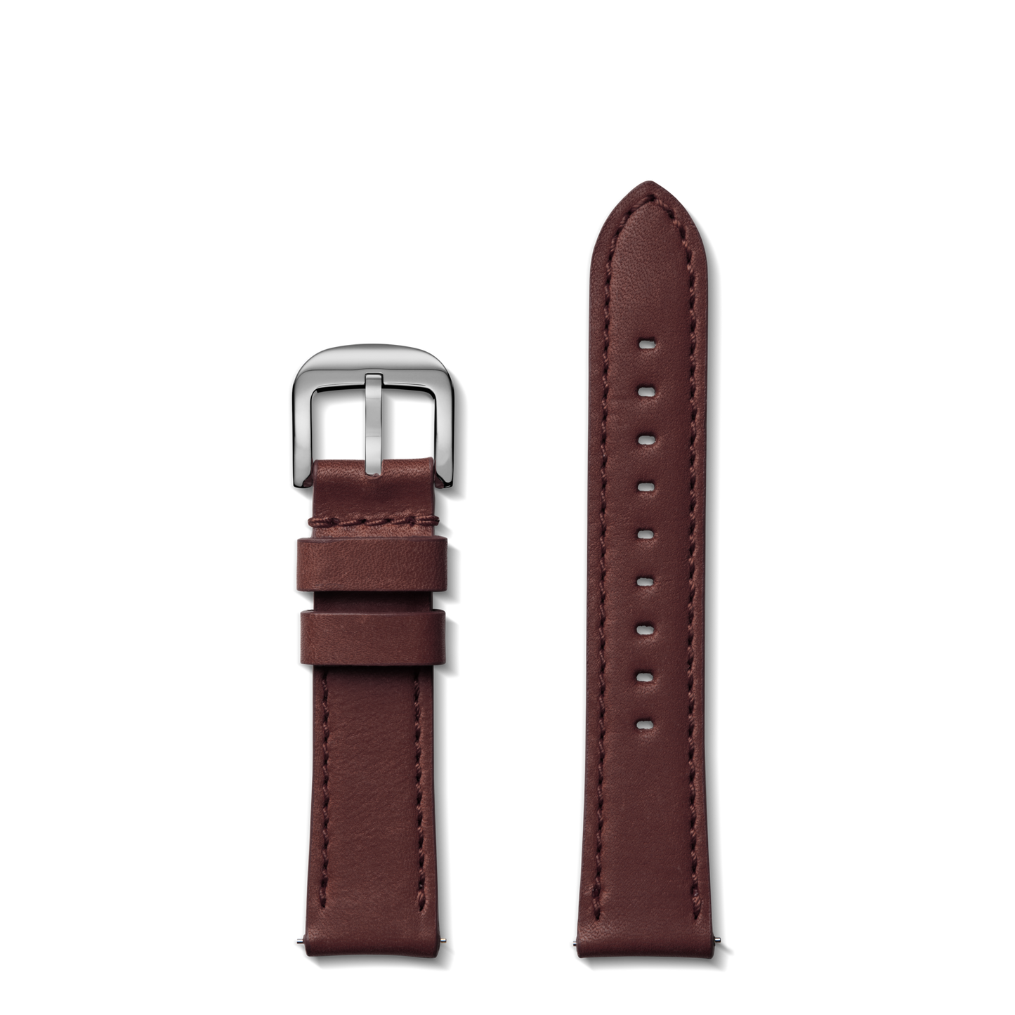 20mm Tangerine Leather Watch Strap - Tangerine