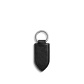 Leather Monogram Key Fob - Black