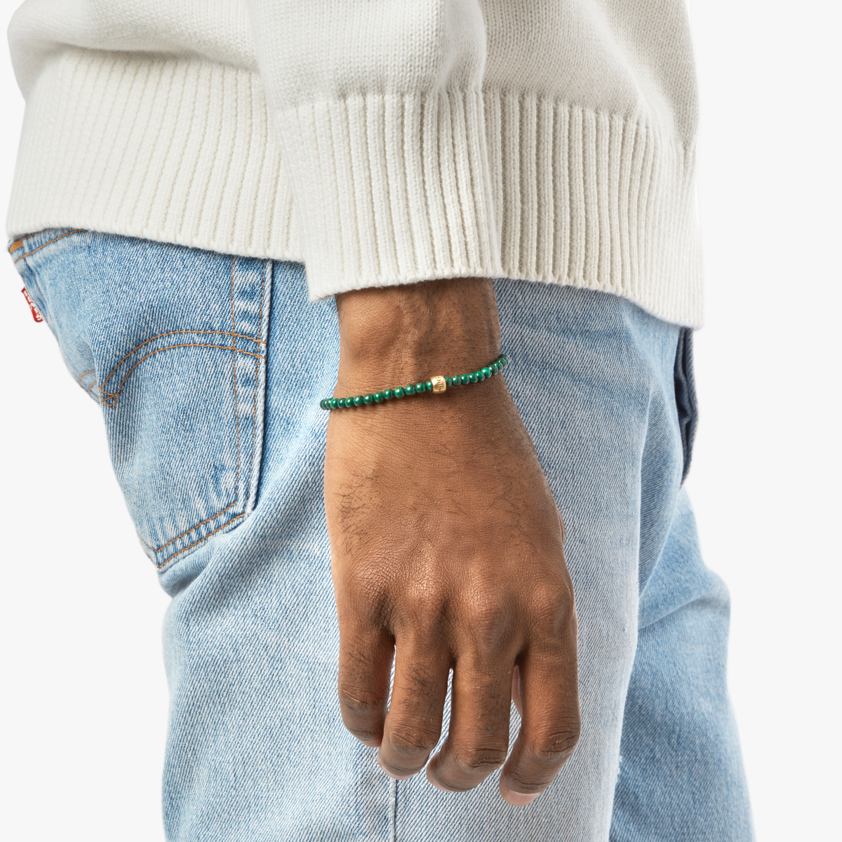 4mm Beaded Bracelet Malachite
