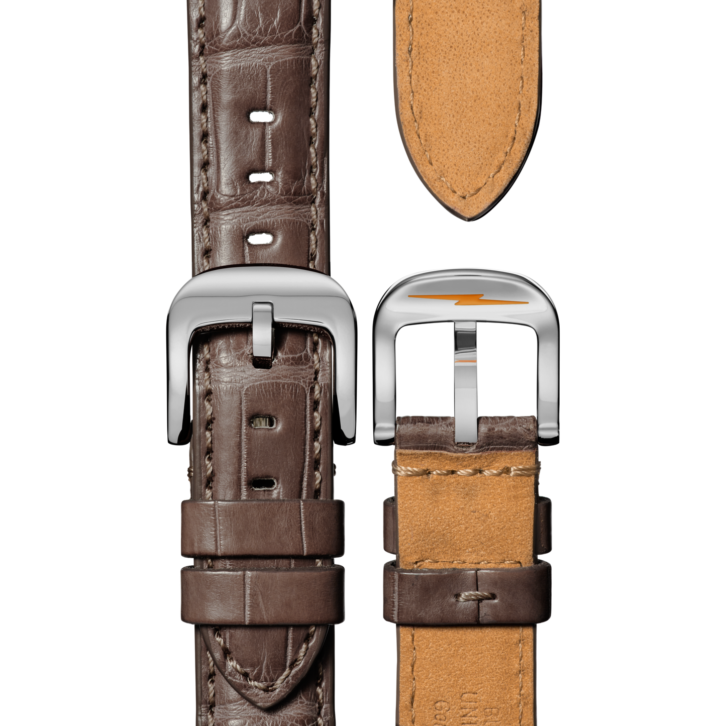 Canfield Watch 38mm - Gray Brown Alligator Strap