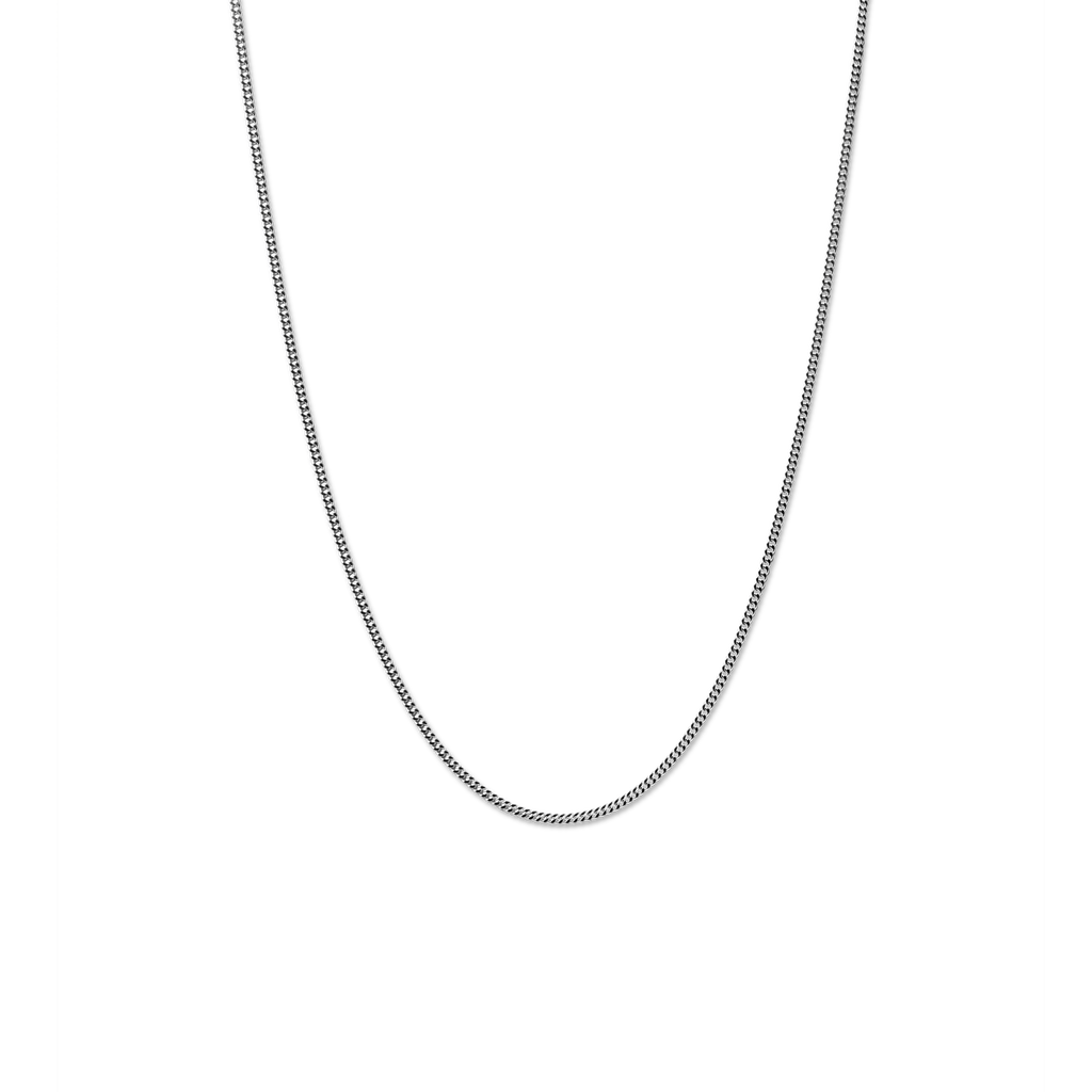 Simple Curb Chain Necklace Sterling