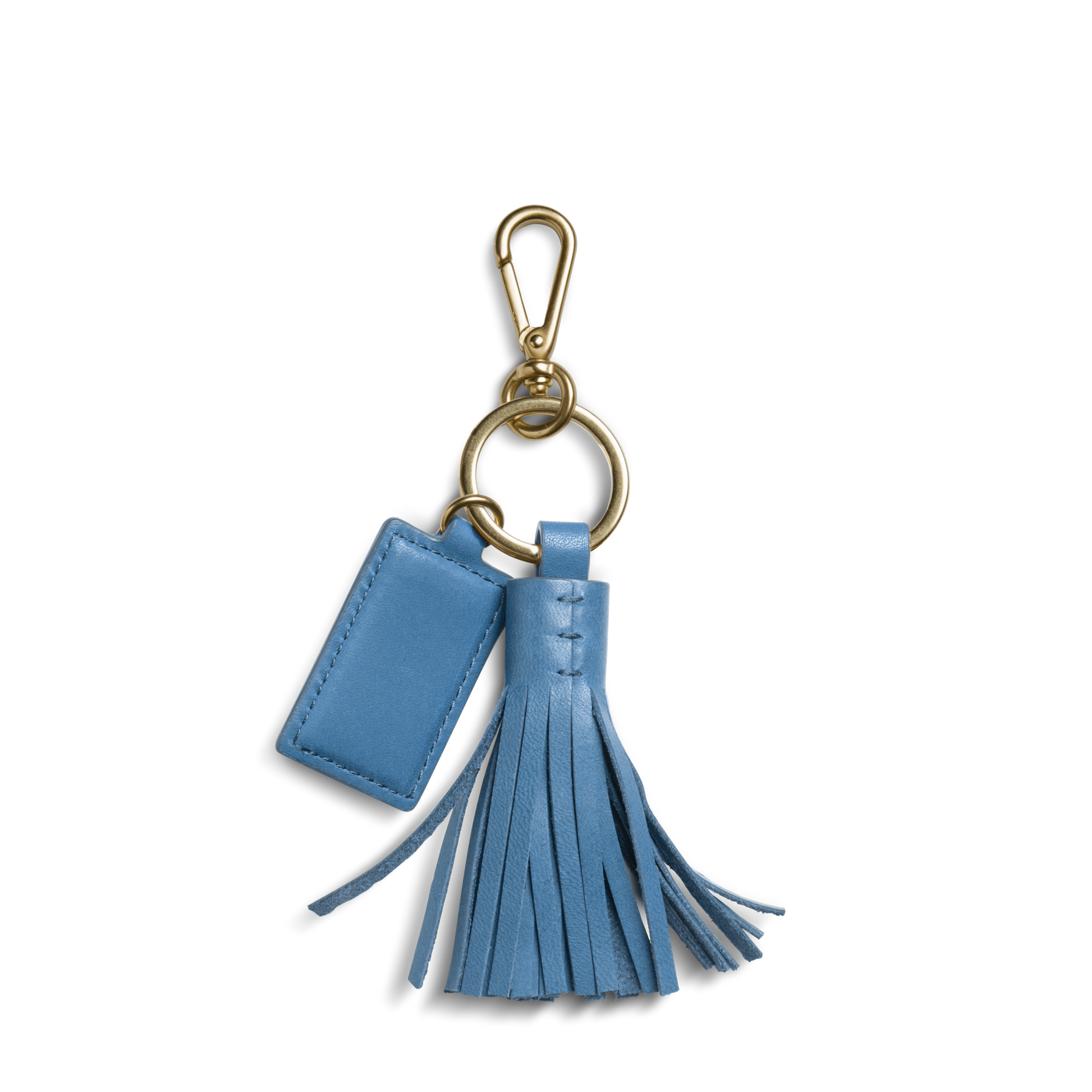 Leather Tassel Keychain - River