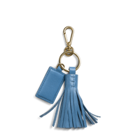 Leather Tassel Keychain - River