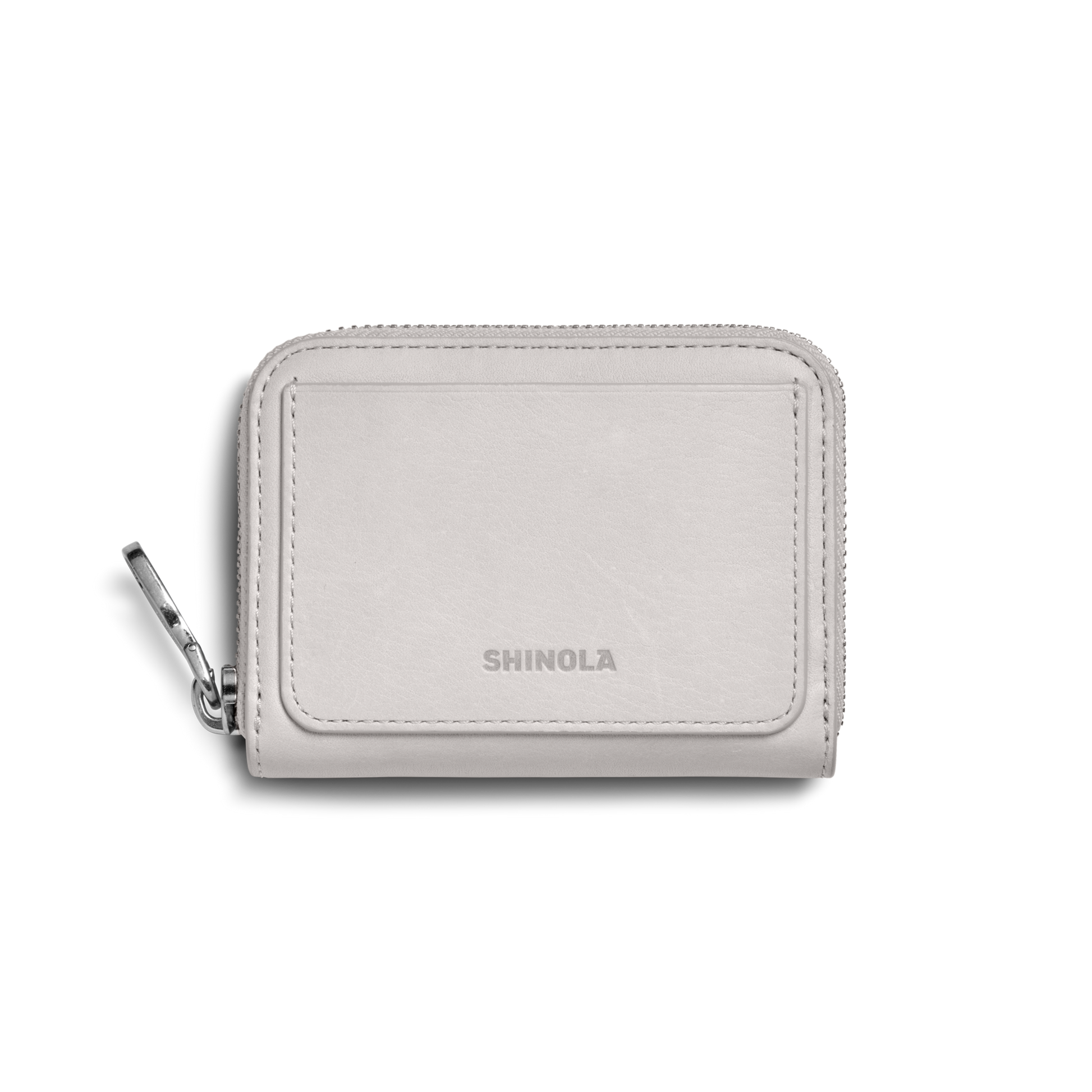 Pocket Small Zip Around Wallet - Off-White