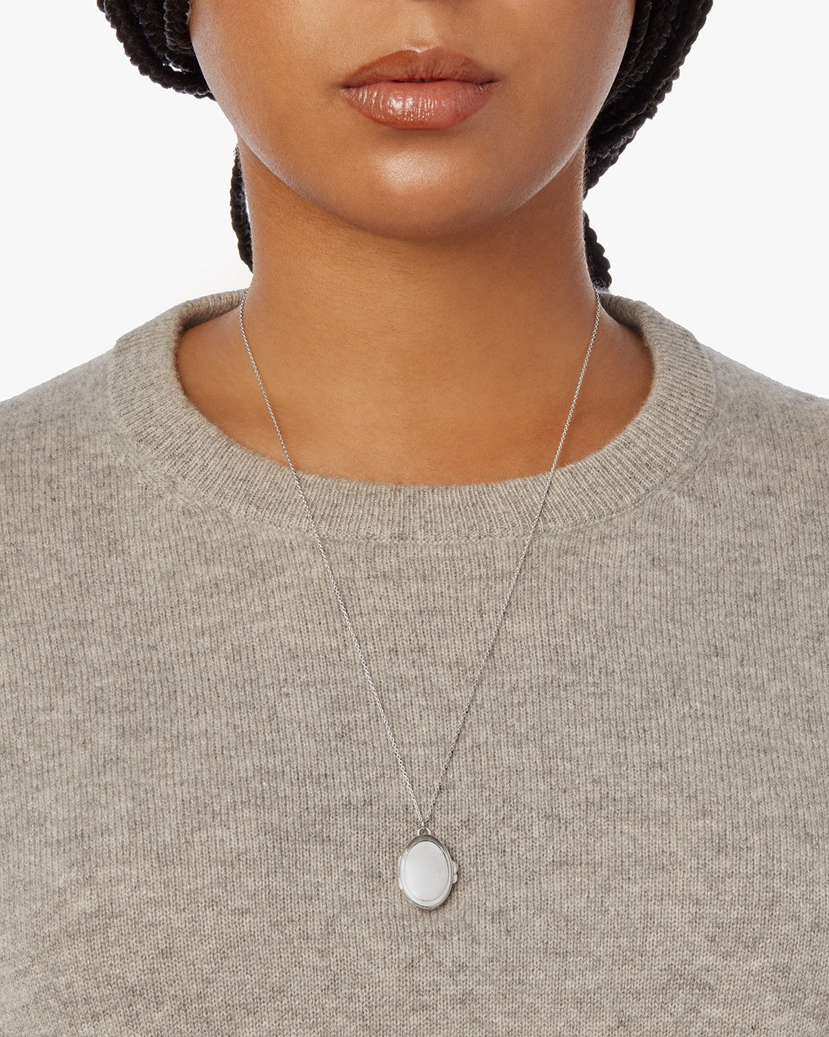 Heirloom Statement Locket Necklace - Sterling Silver