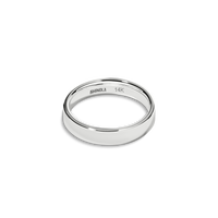 4mm Flat White Gold Band