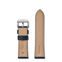 24mm Navy Leather Watch Strap - Navy