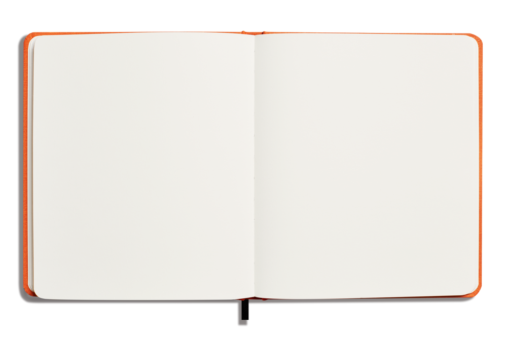Large Hard Plain Sketchbook - Bold Orange