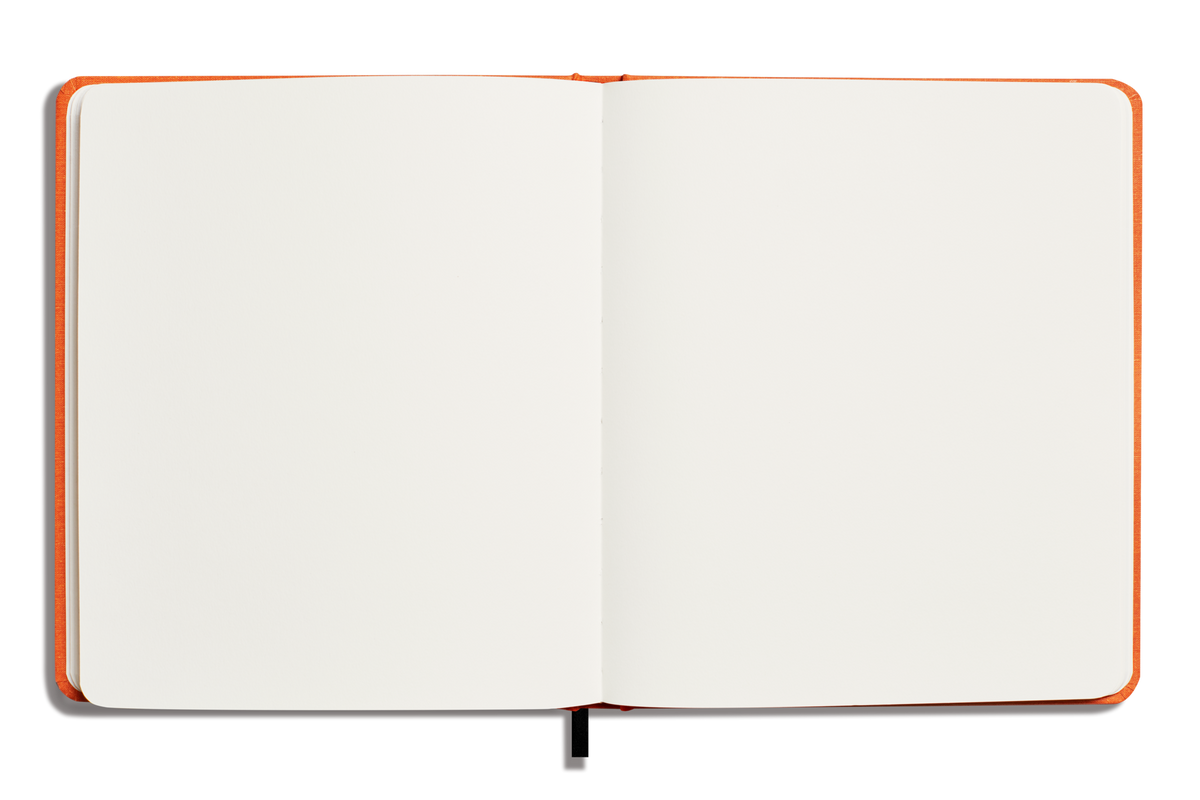 Large Hard Plain Sketchbook - Bold Orange