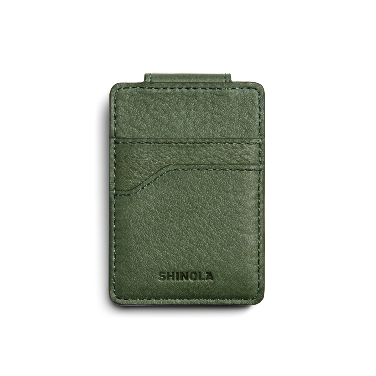 Magnetic Money Clip Card Holder - Evergreen