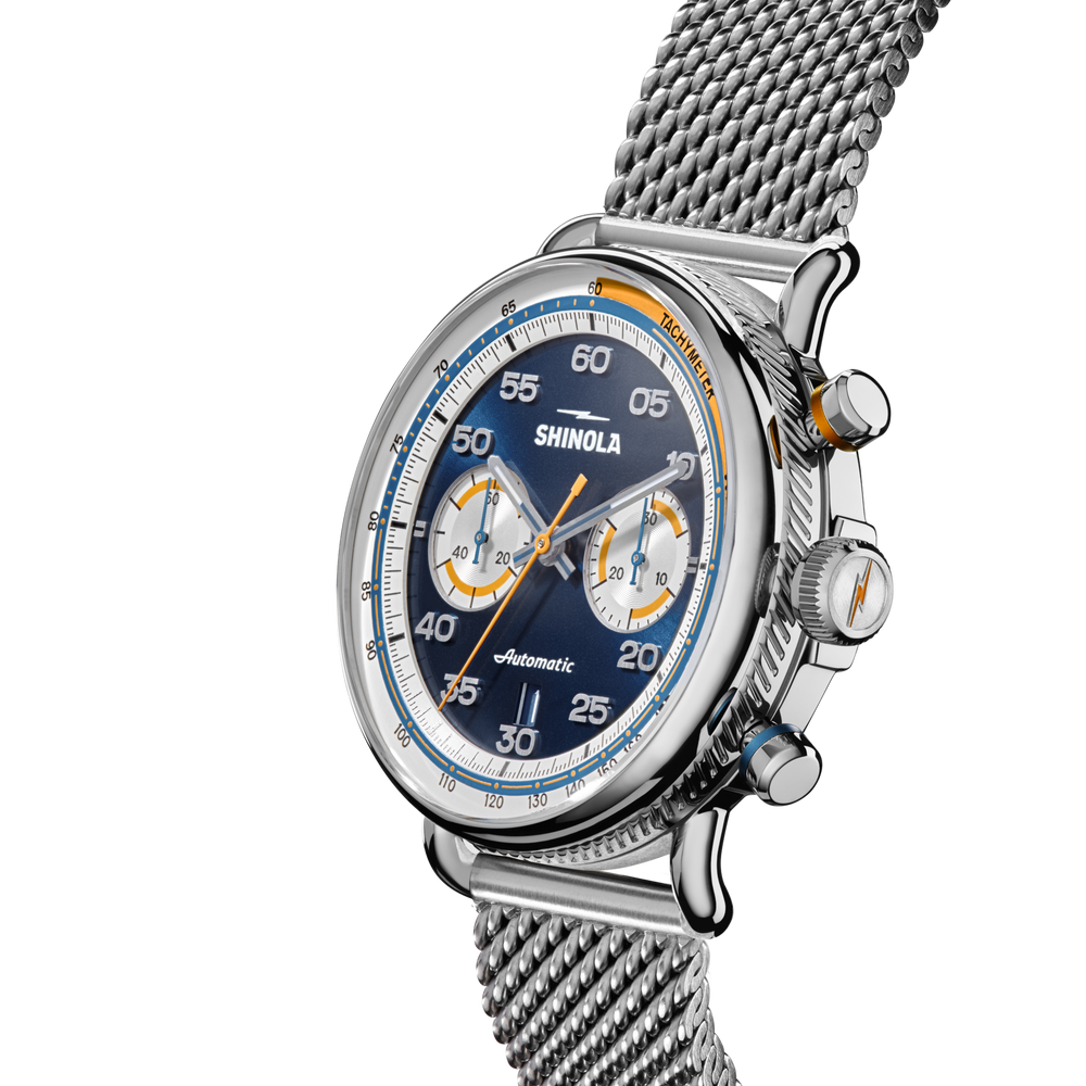 Canfield Speedway Open Road Automatic Chronograph Watch - Blue