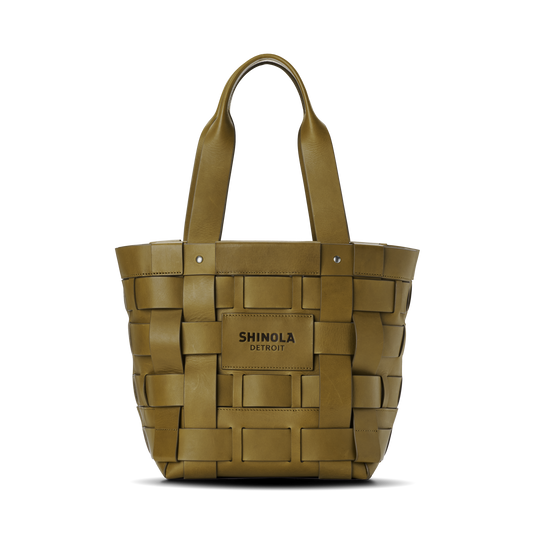 Medium Bixby Basket Bag - Olive
