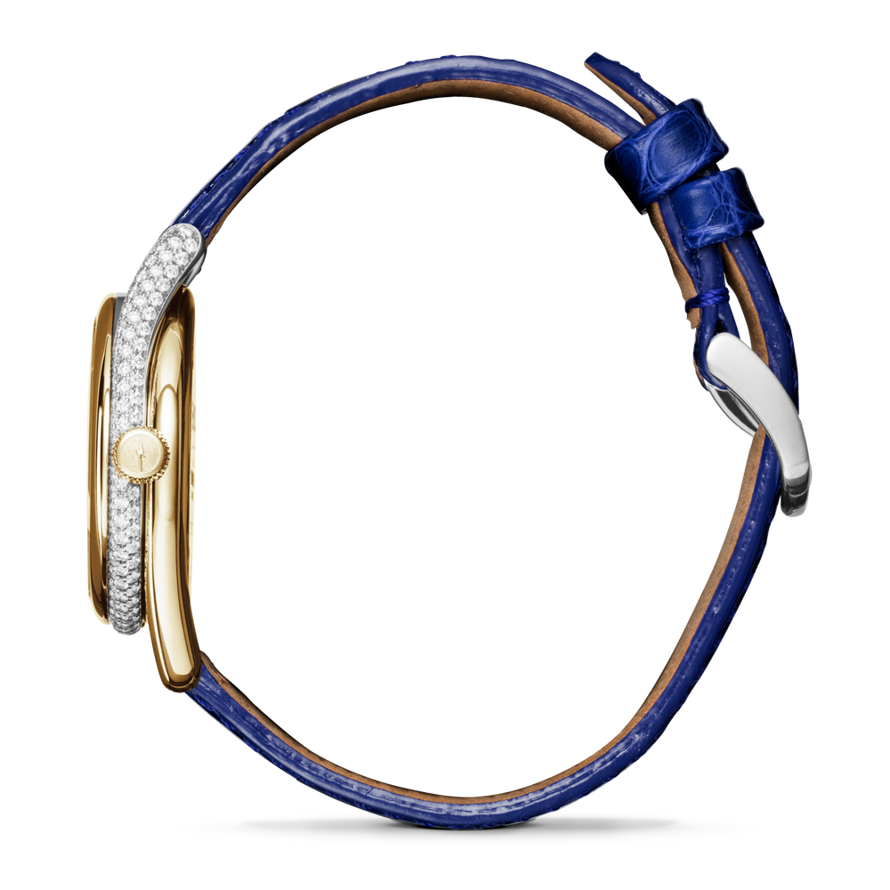 Diamond Derby Watch - Sapphire Alligator Strap