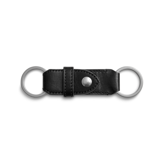 Leather Valet Key Fob - Black