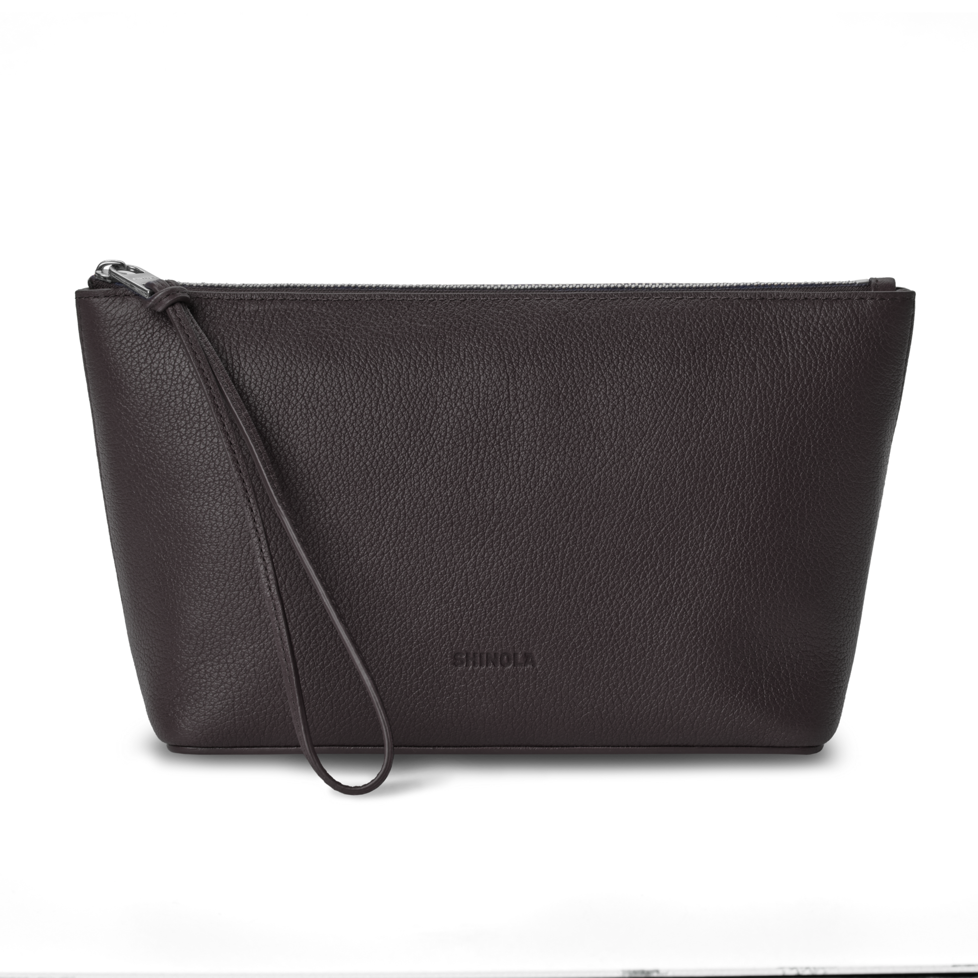 Small Zip Cosmetic Case - Espresso