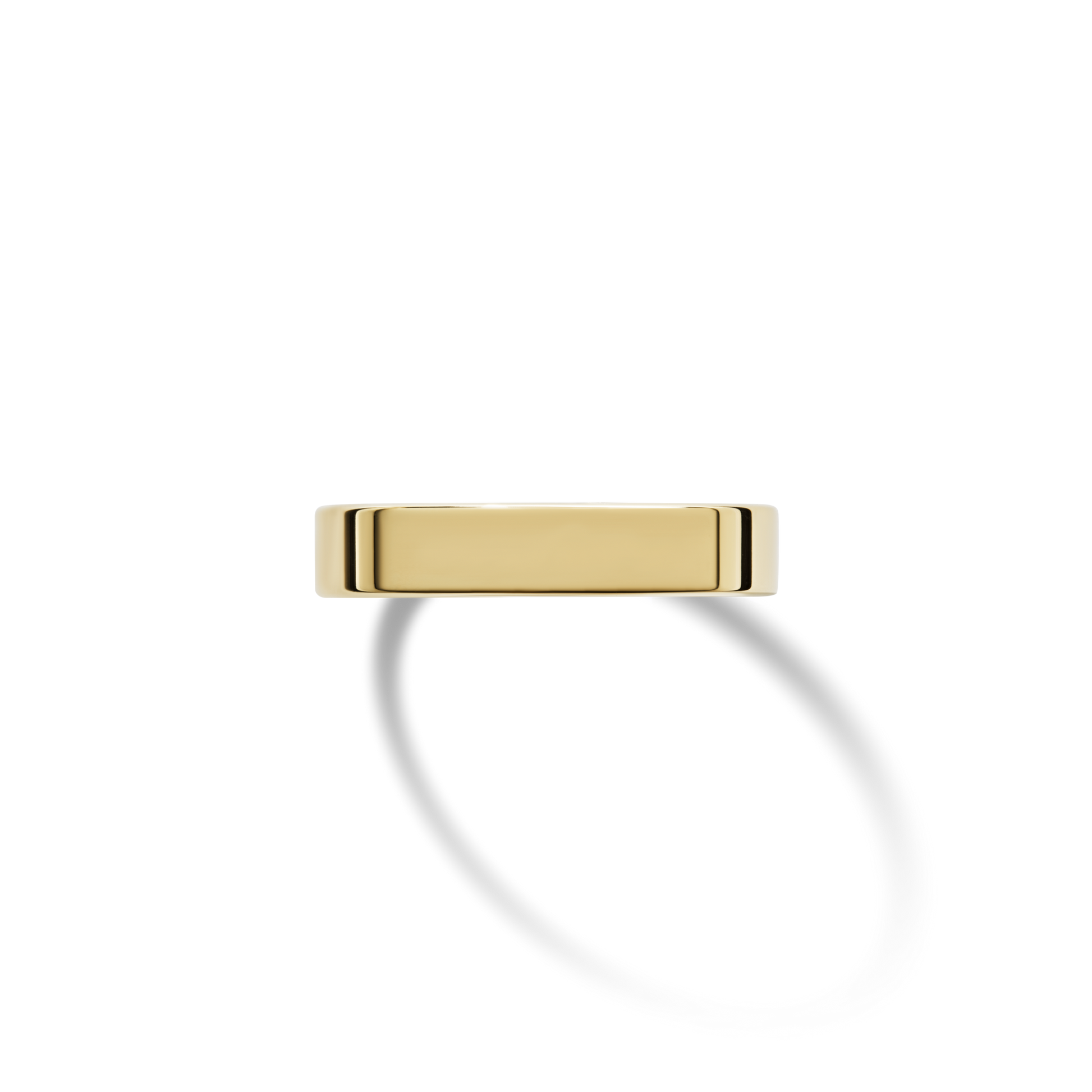 4mm Round Yellow Gold Band