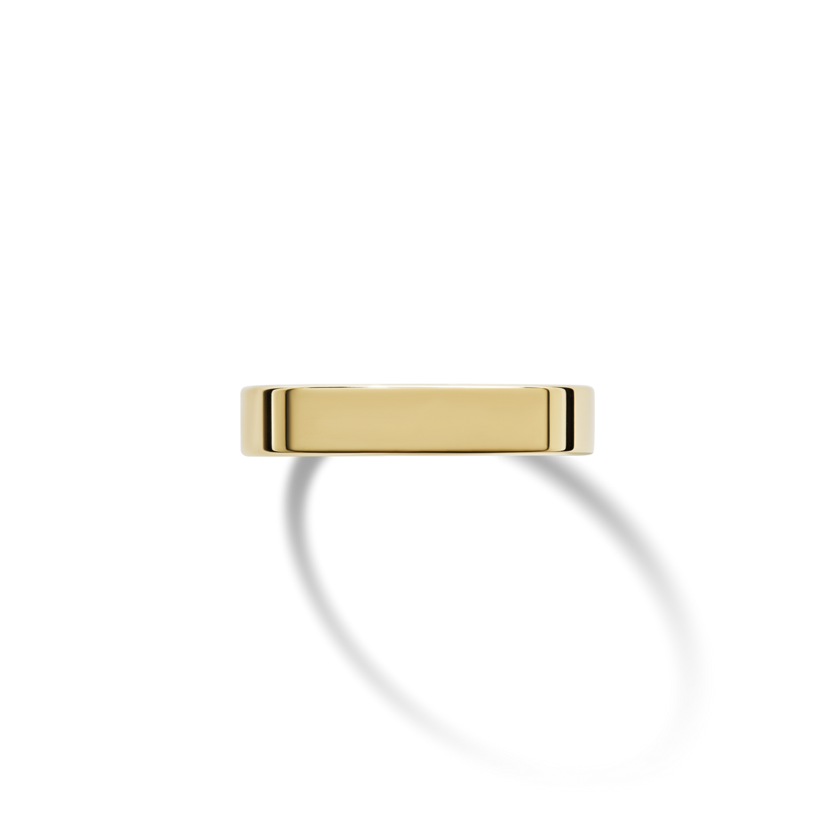 4mm Round Yellow Gold Band