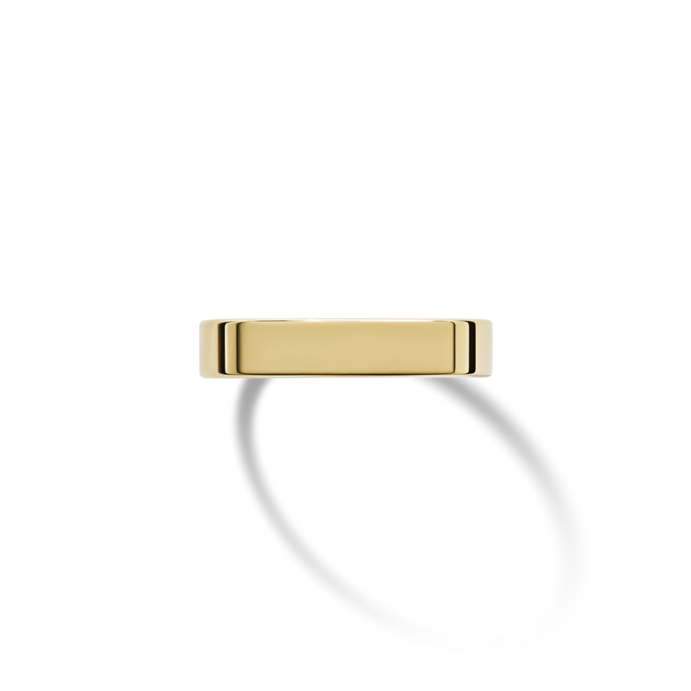 4mm Round Yellow Gold Band