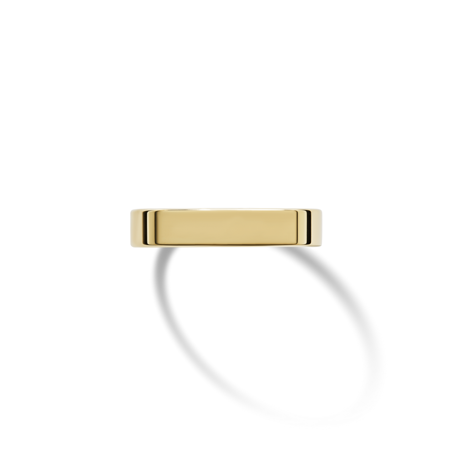 4mm Round Yellow Gold Band