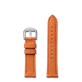 20mm Tangerine Leather Watch Strap - Tangerine