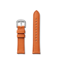 20mm Tangerine Leather Watch Strap - Tangerine