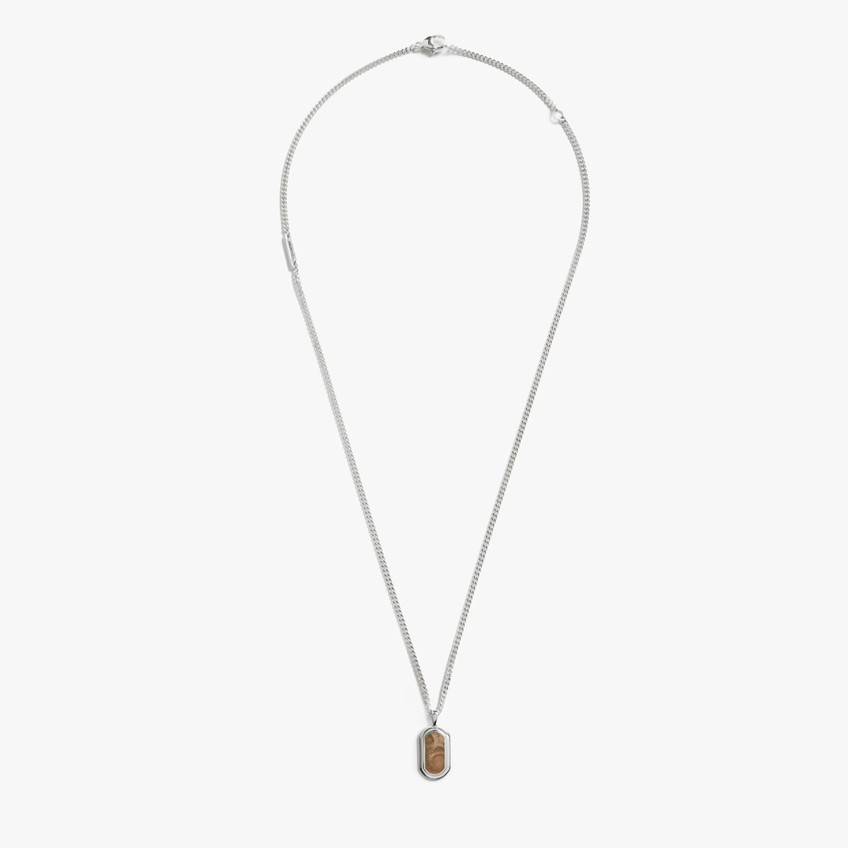 21mm Petoskey Tag Necklace - Sterling Silver