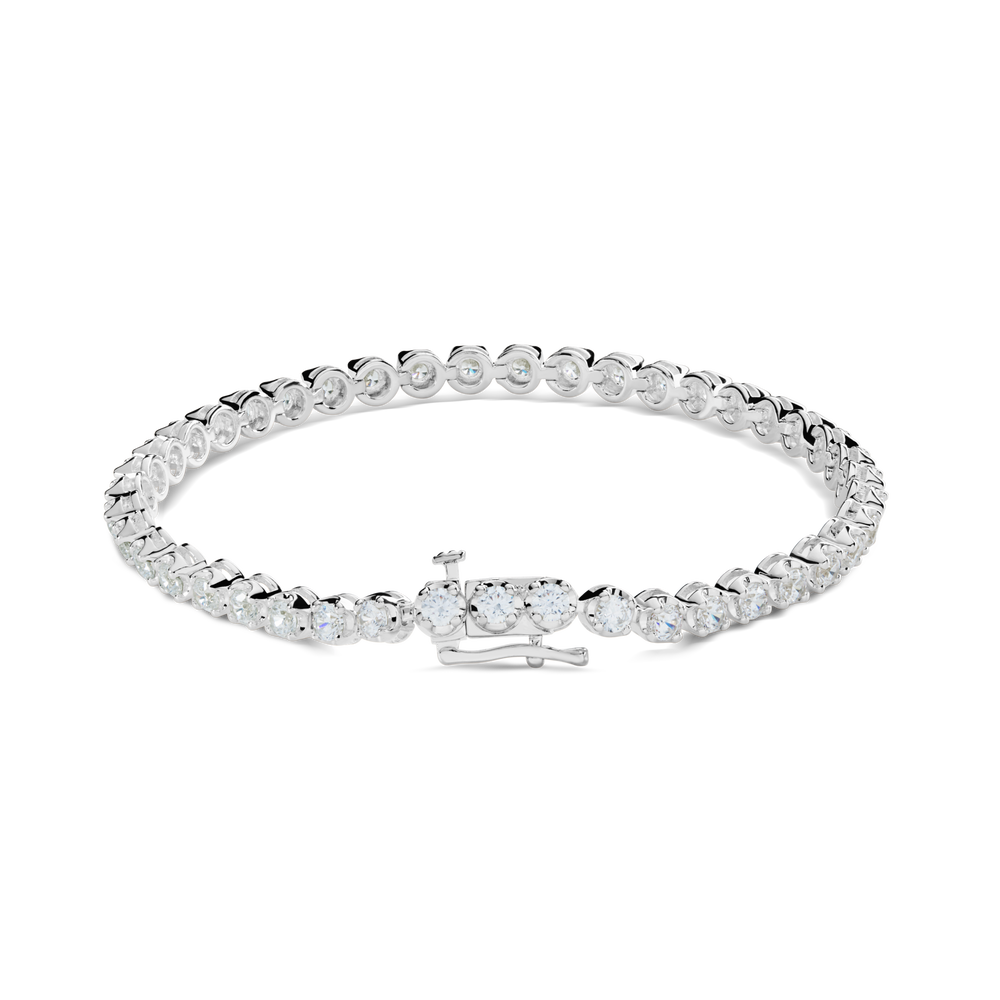 4 Carat 7" Diamond Tennis Bracelet - White Gold