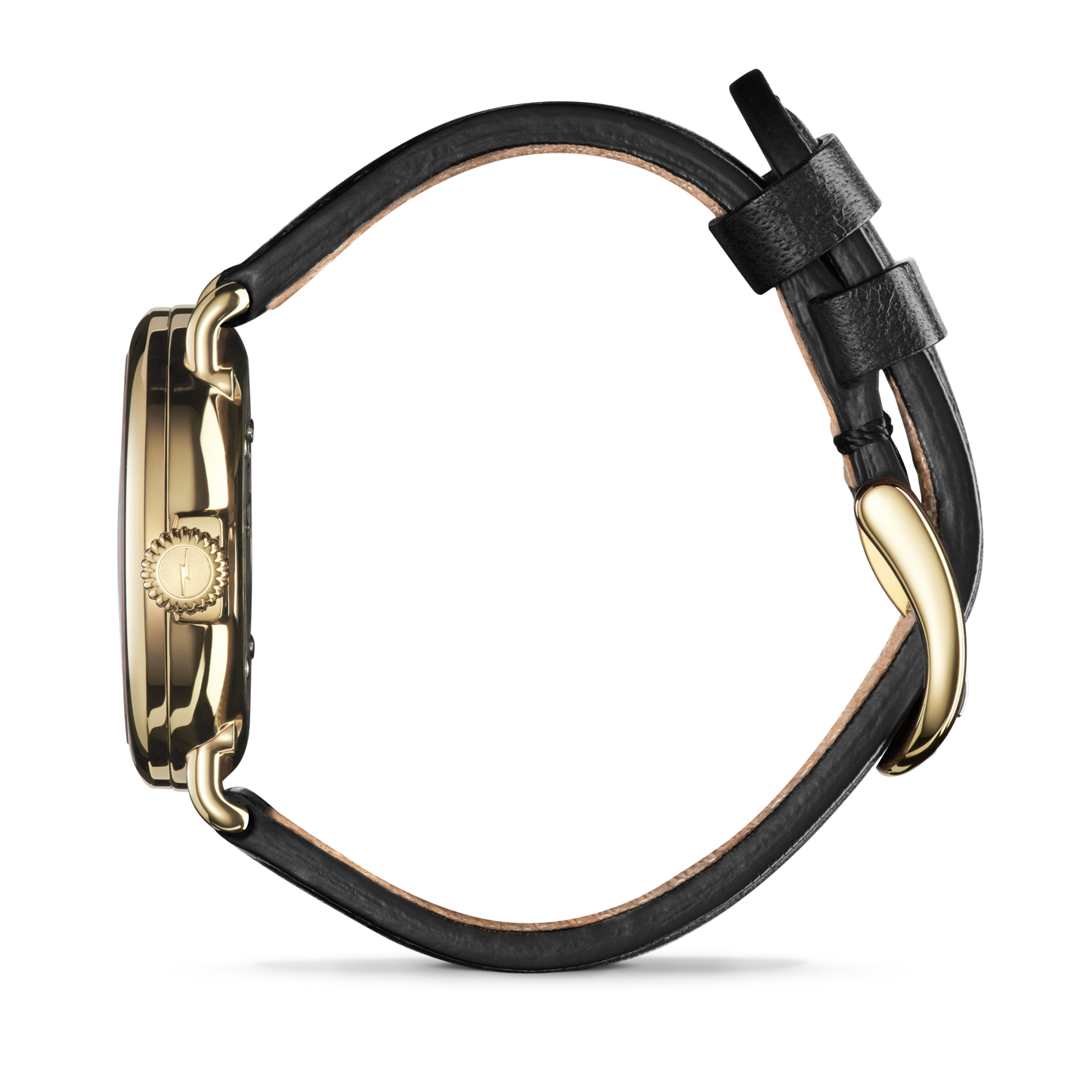 Runwell Watch 36mm - MOP Black Leather Strap