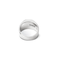 Octagonal Lapis Signet Ring - Sterling Silver