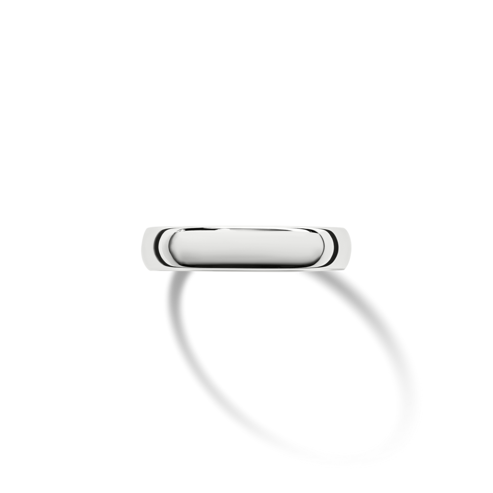 4mm Round White Gold Band