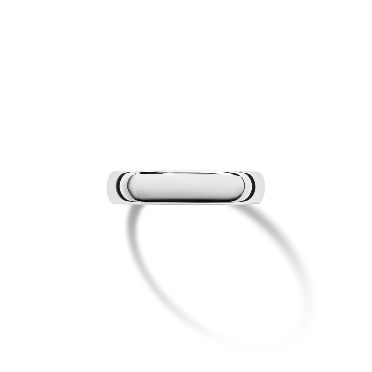 4mm Round White Gold Band