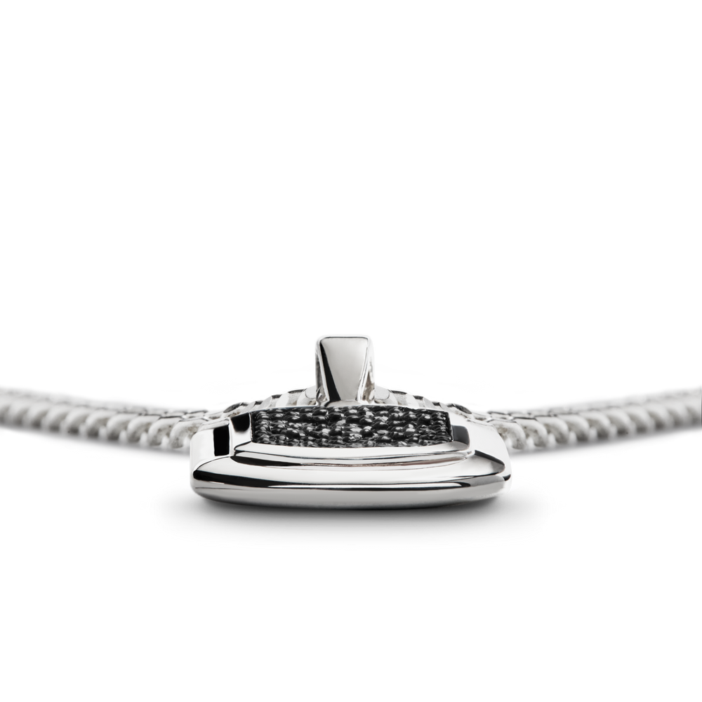 21mm Black Diamond Pave Tag Necklace
