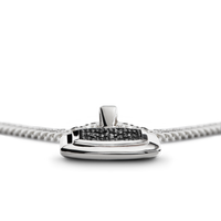 21mm Black Diamond Pave Tag Necklace