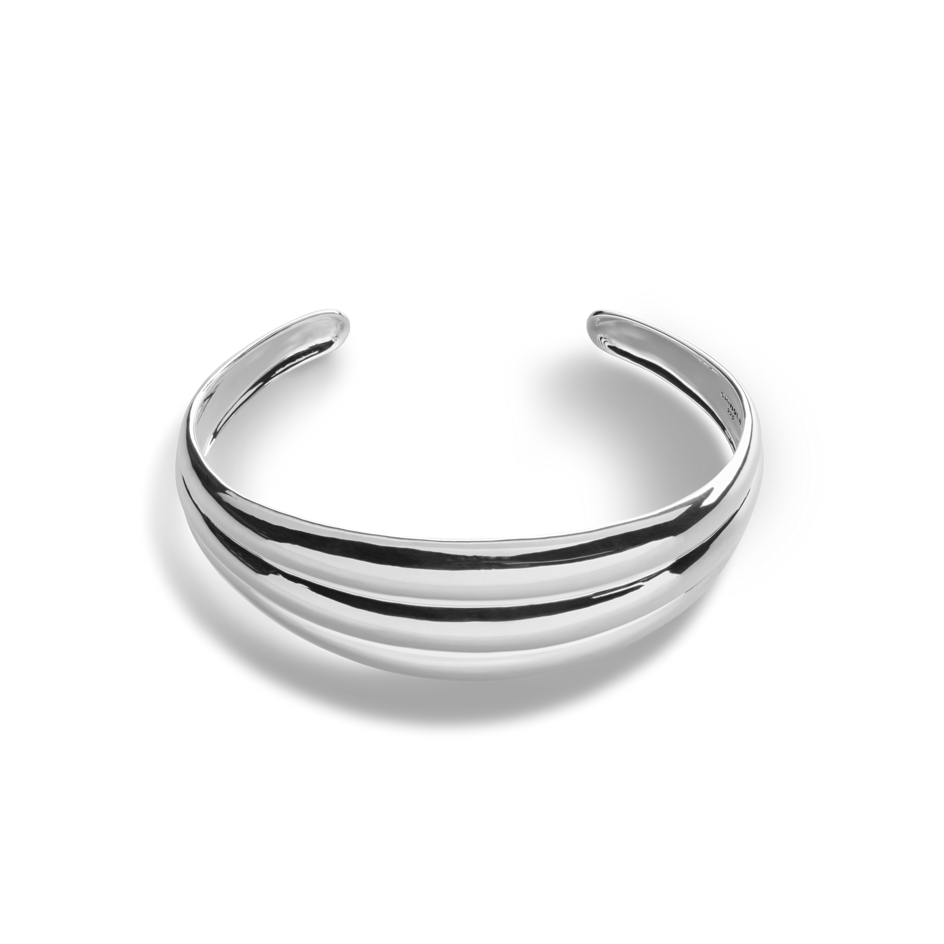 Signature Silver Ribbed Cuff