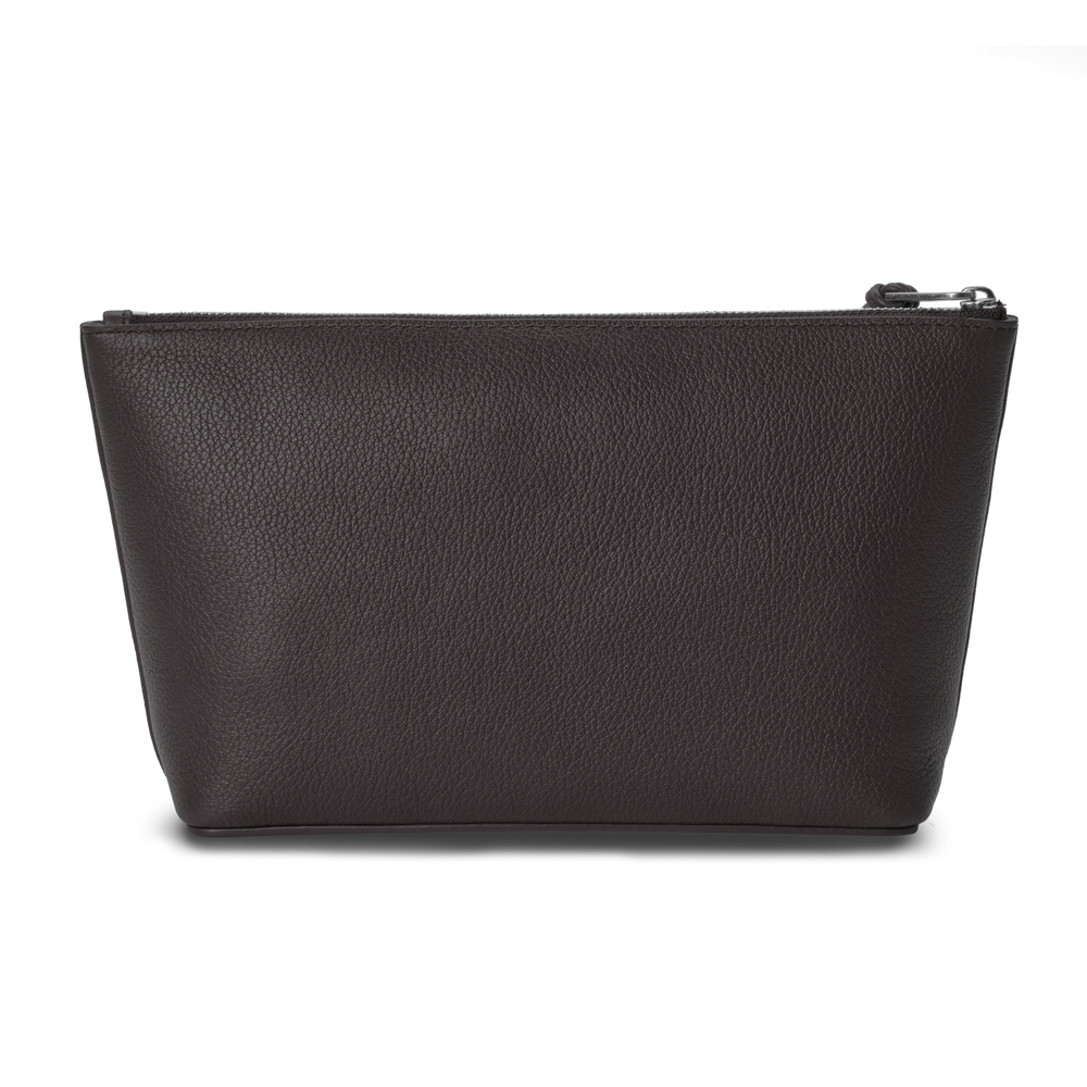 Small Zip Cosmetic Case - Espresso