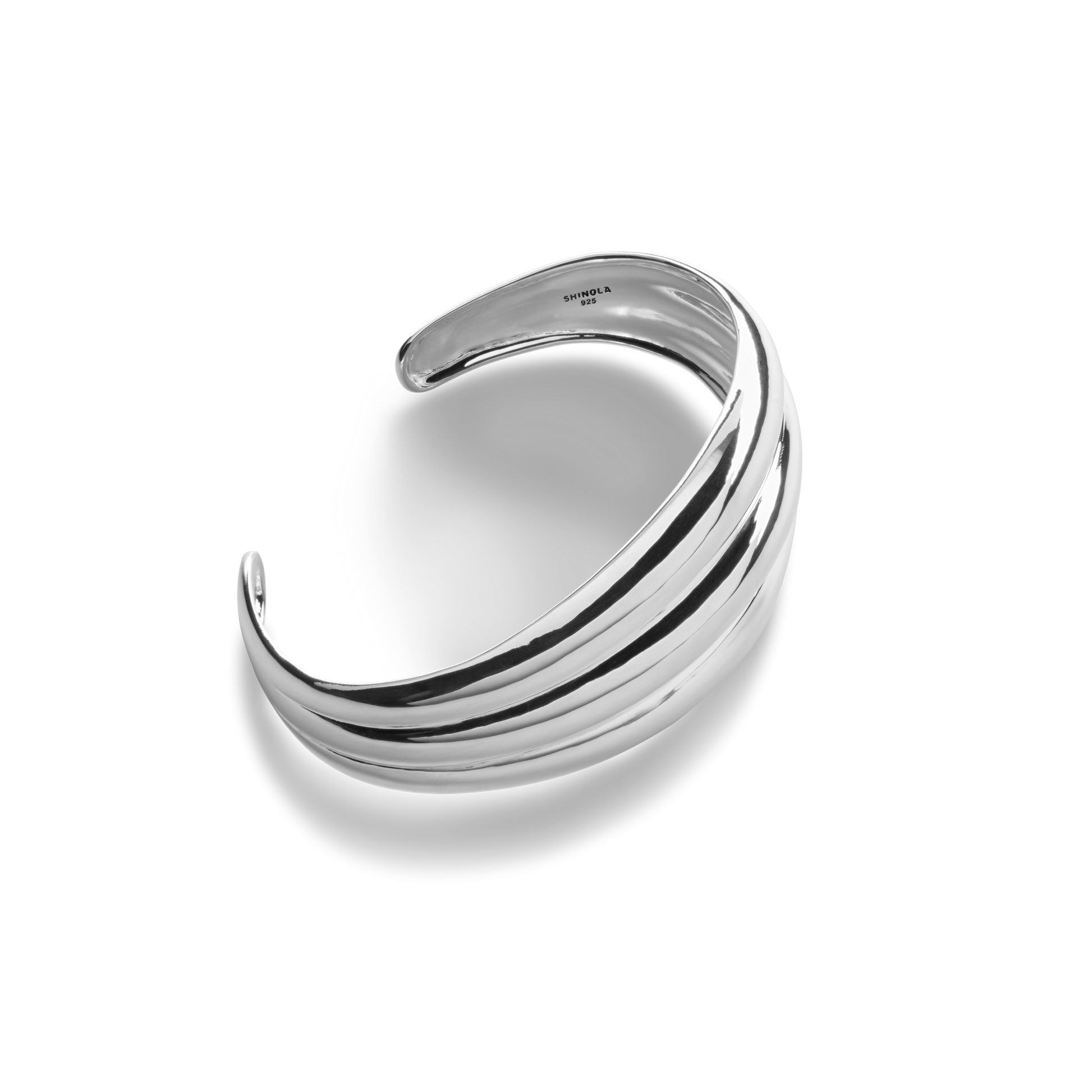 Signature Silver Ribbed Cuff