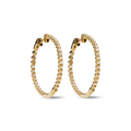 1 Carat Diamond Hoop Earrings - Yellow Gold
