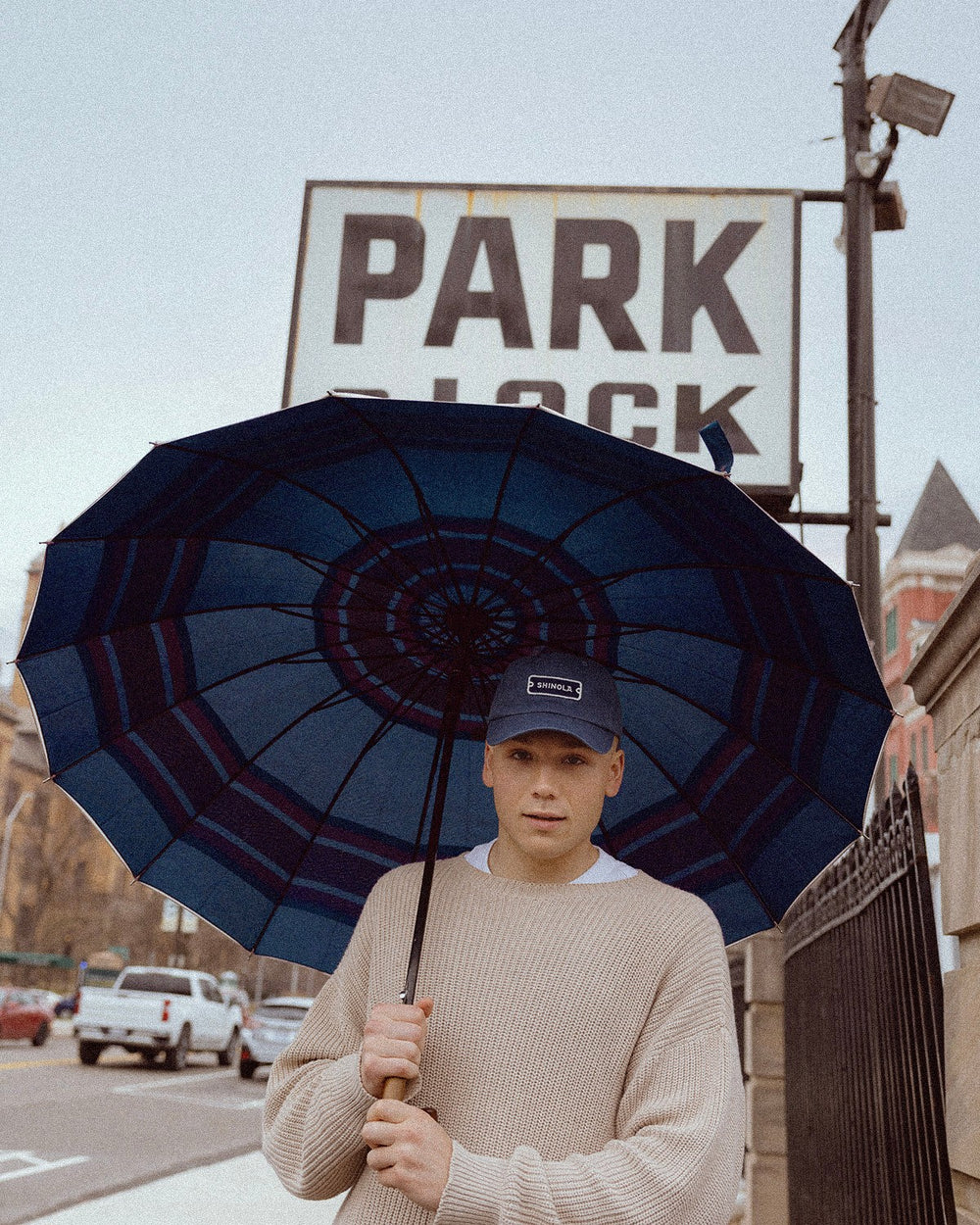 Shinola x SHED RAIN Vintage 16 Panel Umbrella