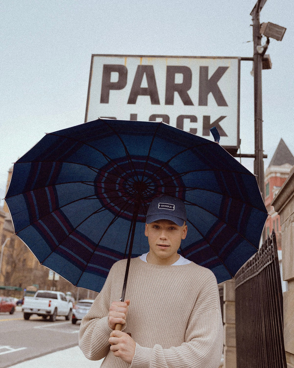 Shinola x SHED RAIN Vintage 16 Panel Umbrella