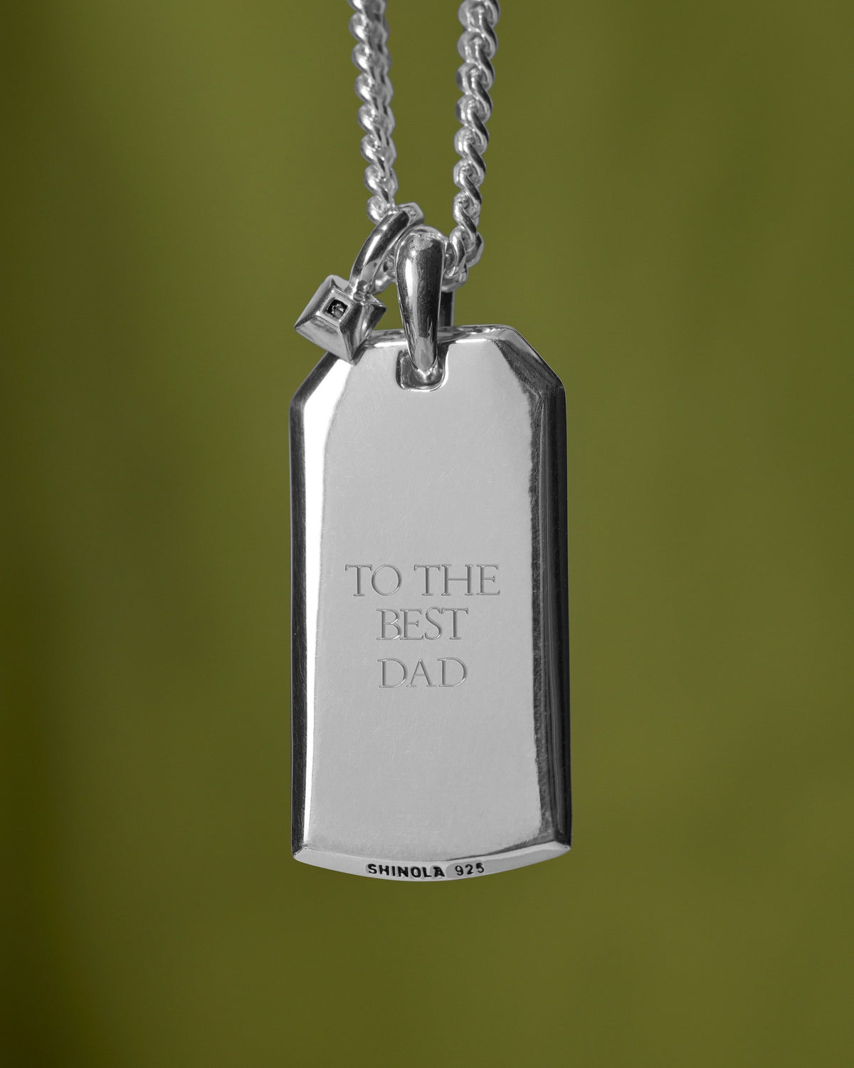 Ribbed Tag Necklace