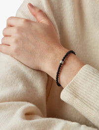 4mm Beaded Onyx Bracelet - Onyx