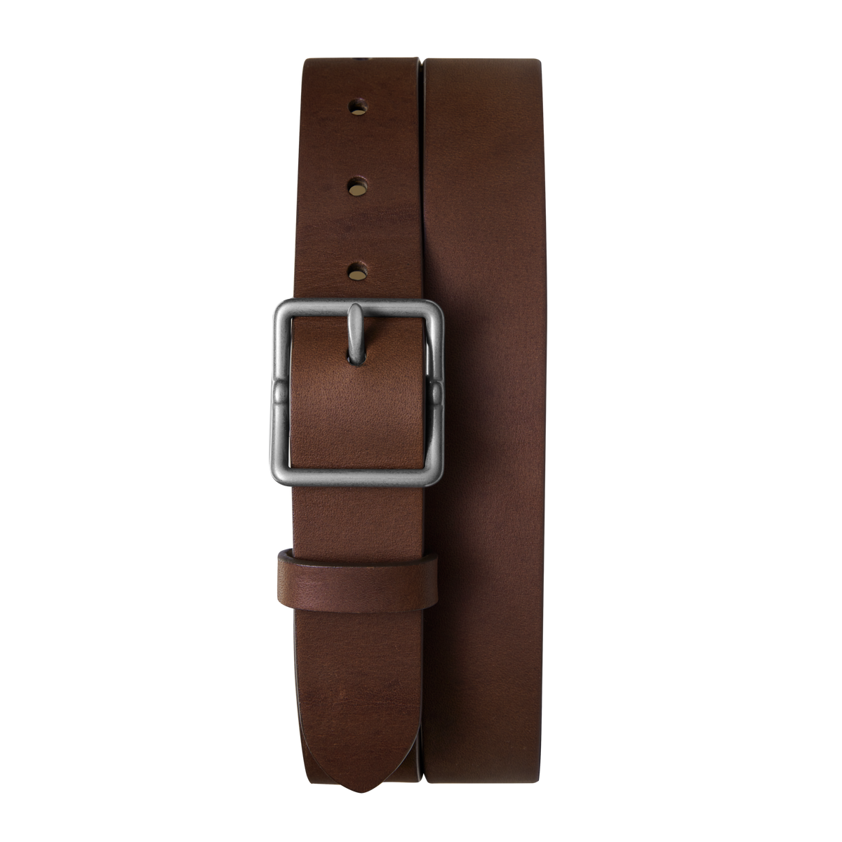 1 1/4" Center Bar Buckle Belt - Medium Brown