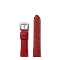 20mm Pop Red Leather Watch Strap - Pop Red